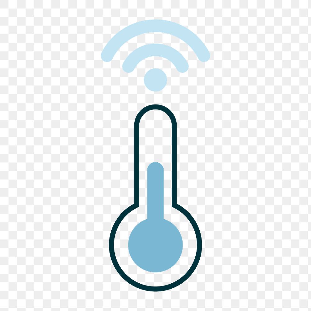 Thermometer icon png smart home icon,  transparent background 