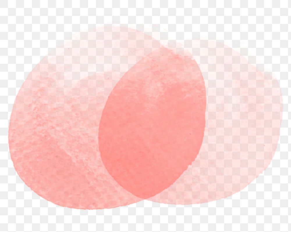 Png pink abstract paint circles element, transparent background