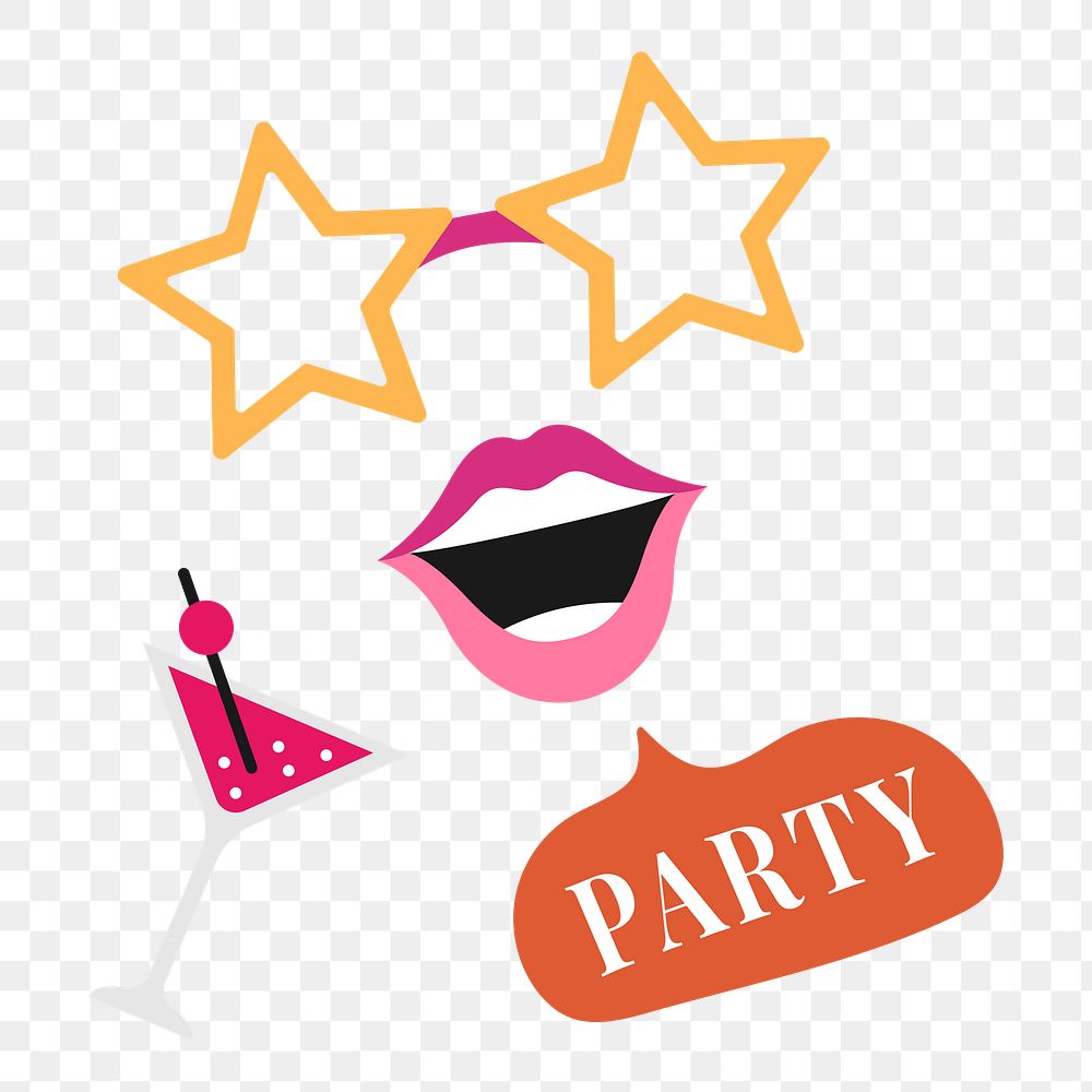 Party png sticker, transparent background