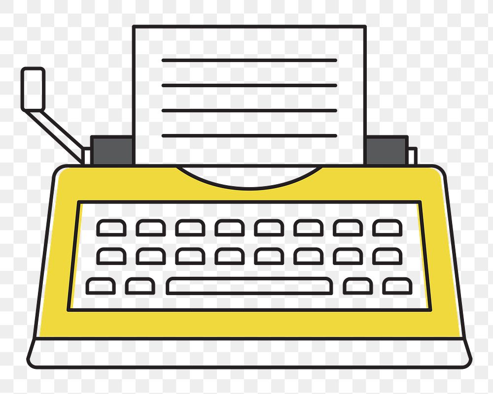 Typewriter png illustration, transparent background