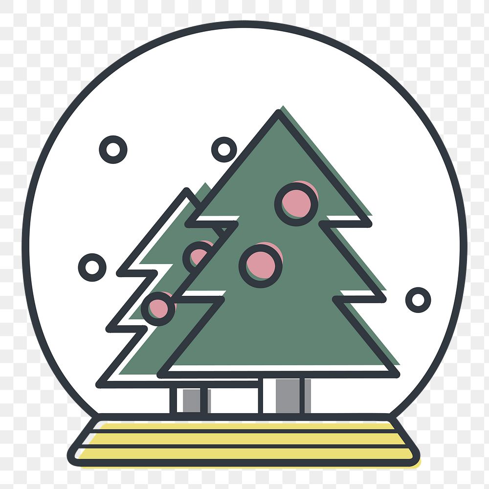 Snow globe png illustration, transparent background