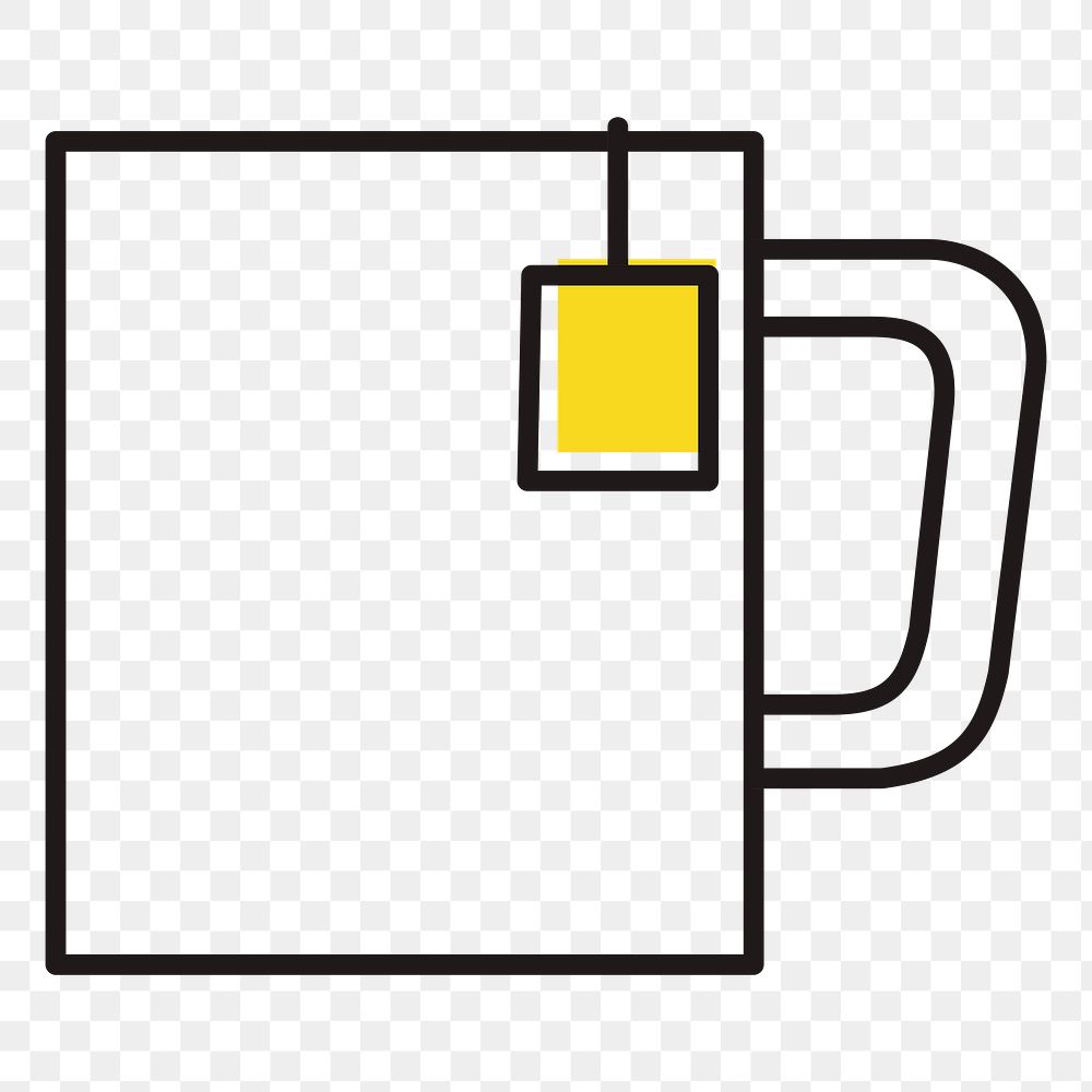 Tea mug png illustration, transparent background