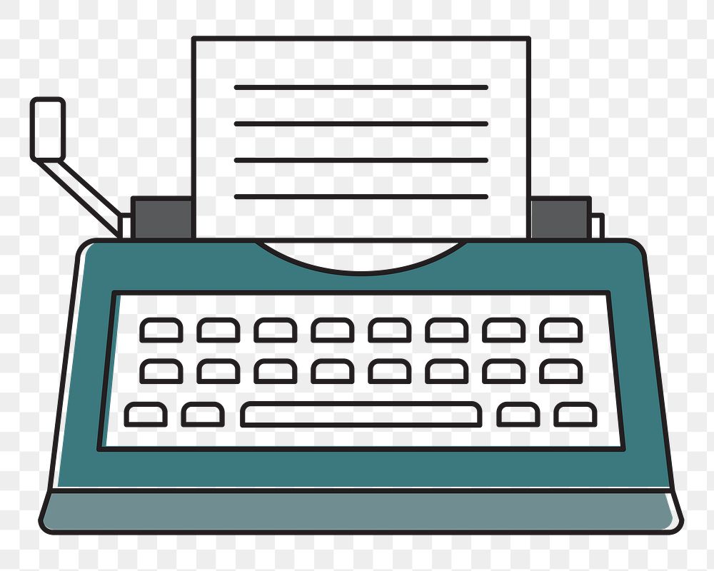 Typewriter png illustration, transparent background