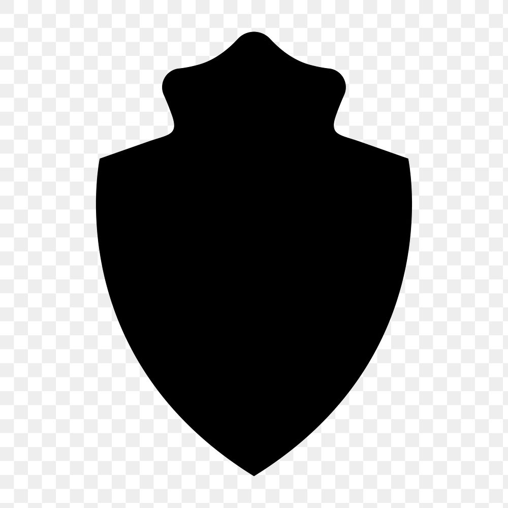 Png agent shield silhouette badge, transparent background