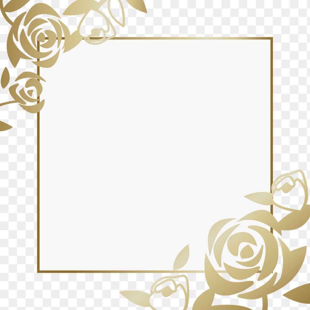Gold flower png badge, transparent background