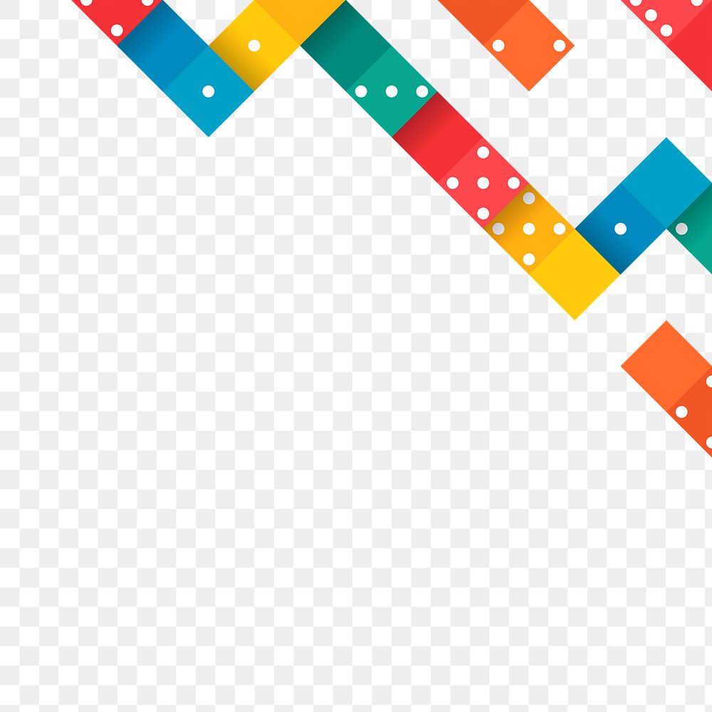 Colorful puzzle game png border, transparent background