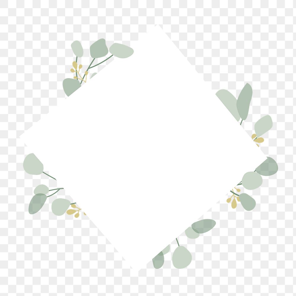 Aesthetic leaf png badge, transparent background