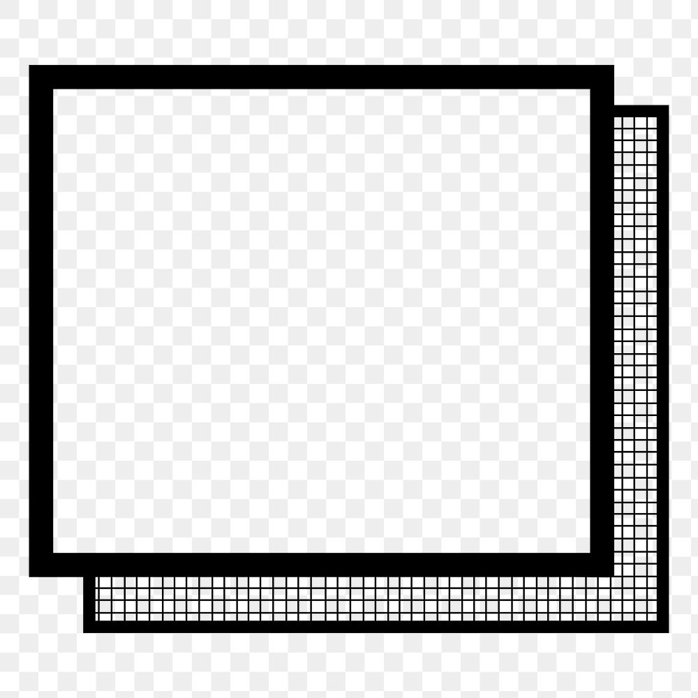 Png square sign element, transparent background