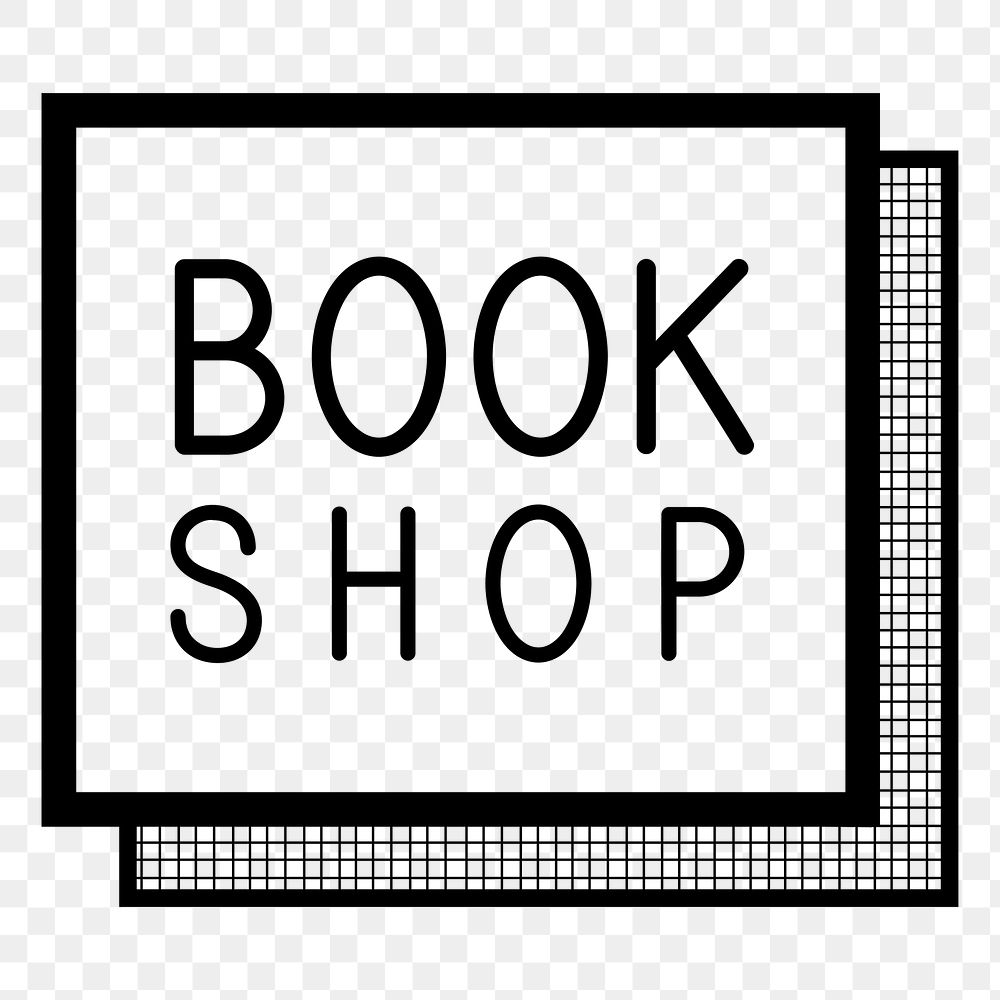 Png book shop element, transparent background