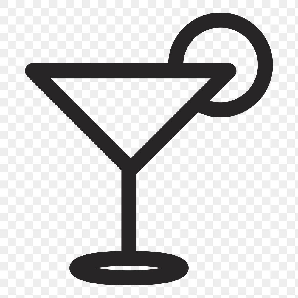 Cocktail drink   png icon, transparent background
