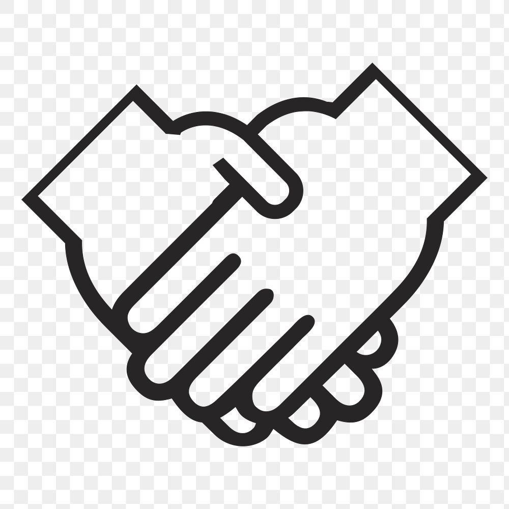 Shaking hands    png icon, transparent background