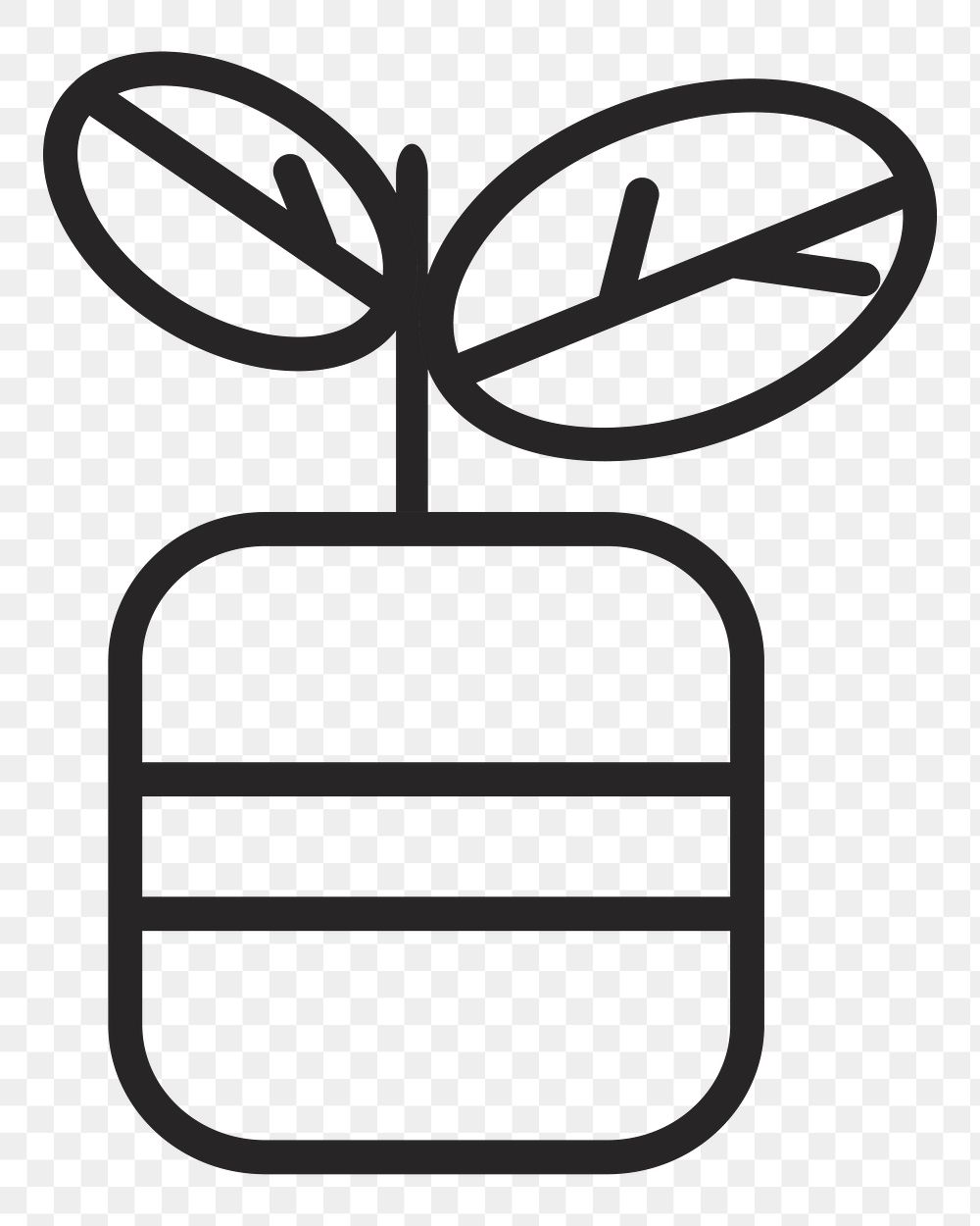 Growing tree   png icon, transparent background