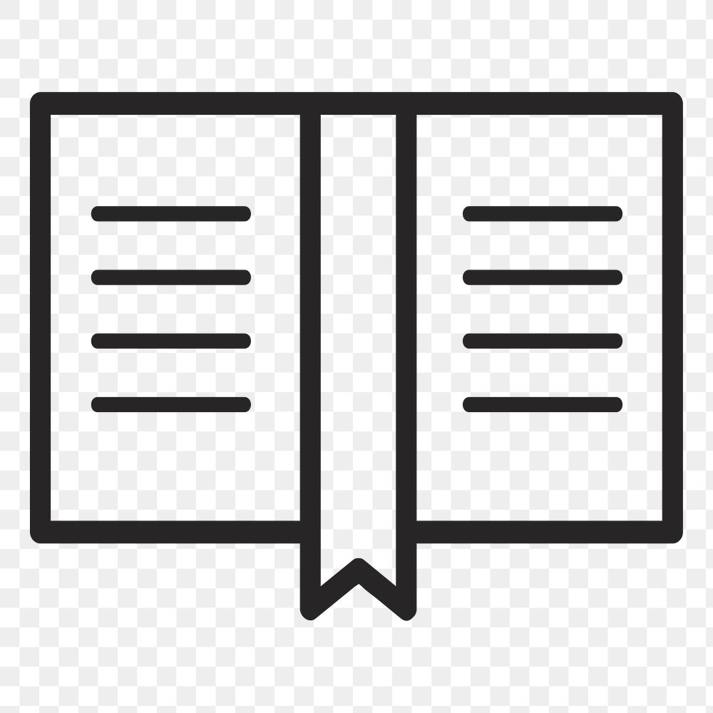 Book   png icon, transparent background