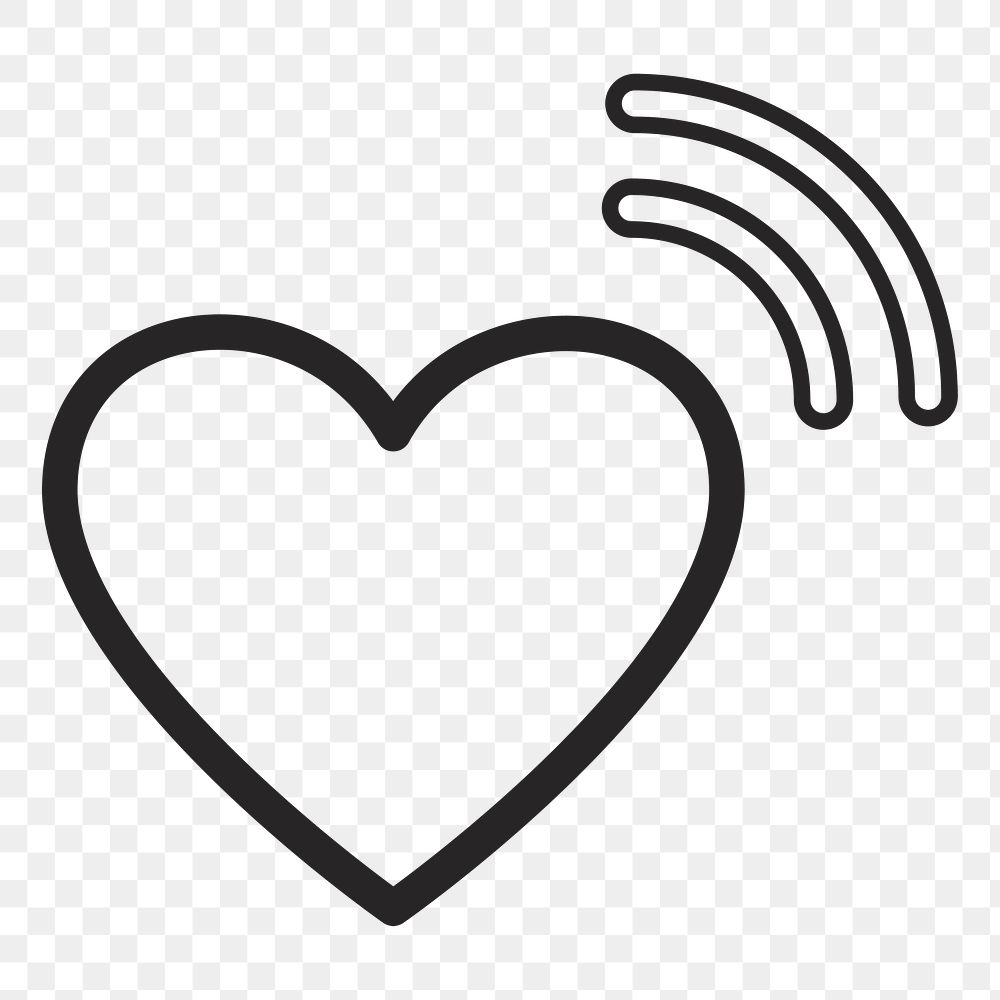 Sharing heart   png icon, transparent background