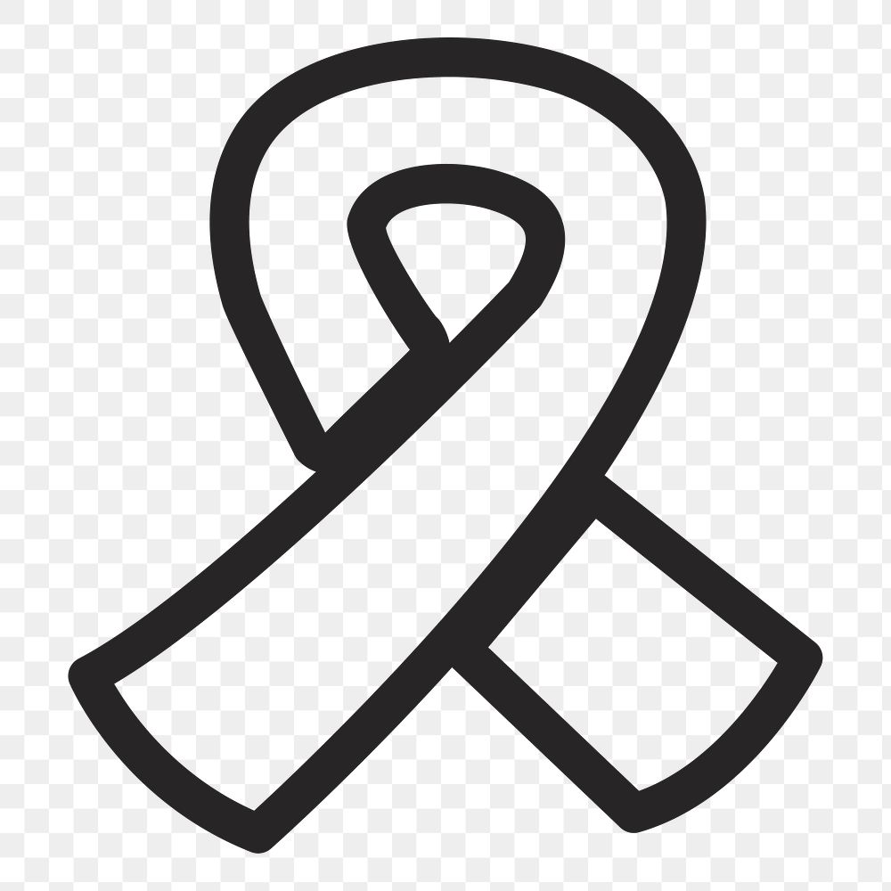 Ribbon awareness   png icon, transparent background