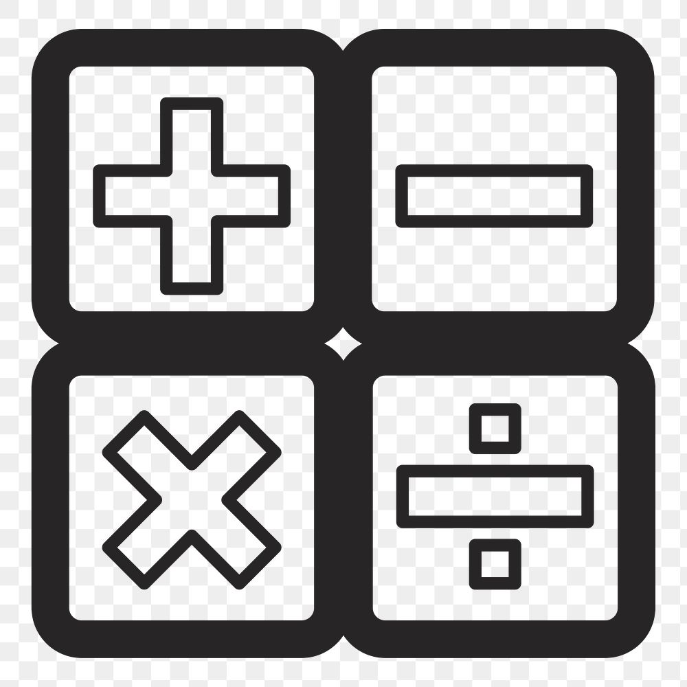 Math symbol   png icon, transparent background