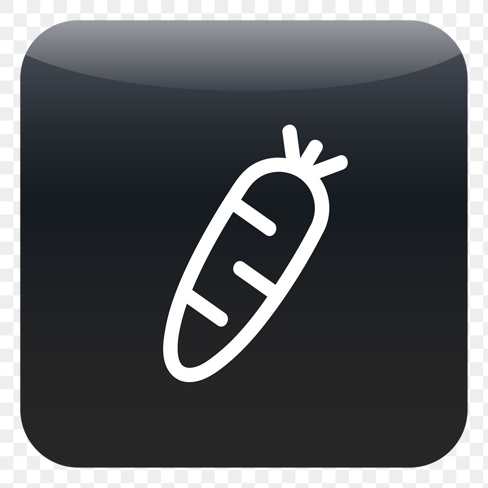 PNG Carrot icon sticker, transparent background
