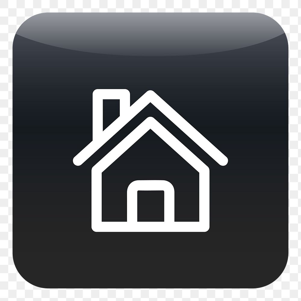 PNG House icon sticker, transparent background