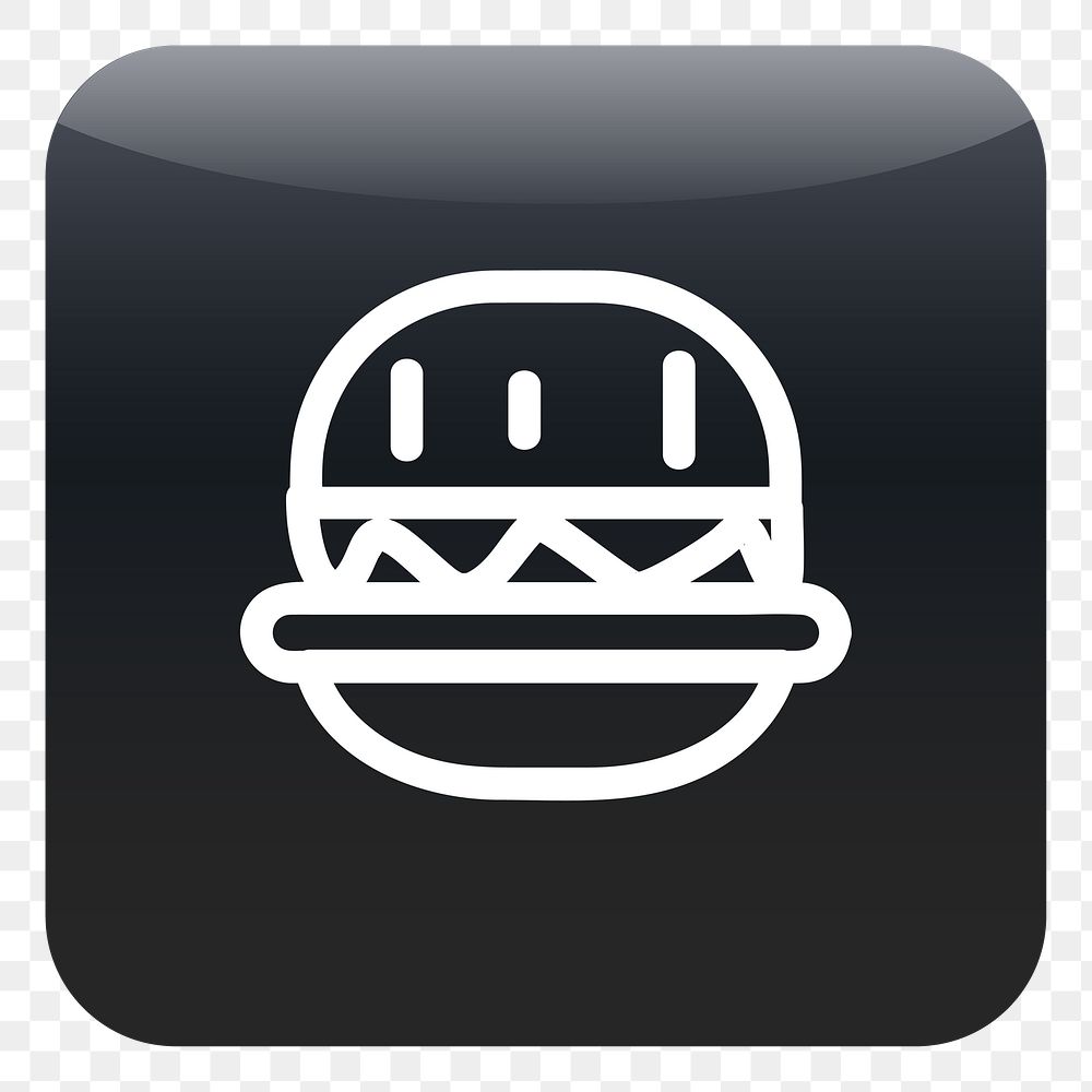 PNG Burger icon sticker, transparent background
