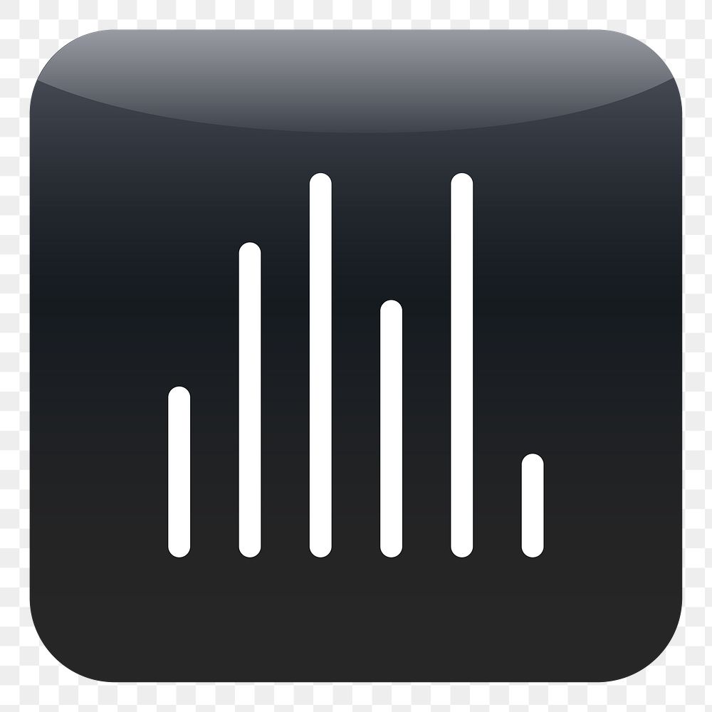 PNG Music equalizer icon sticker, transparent background