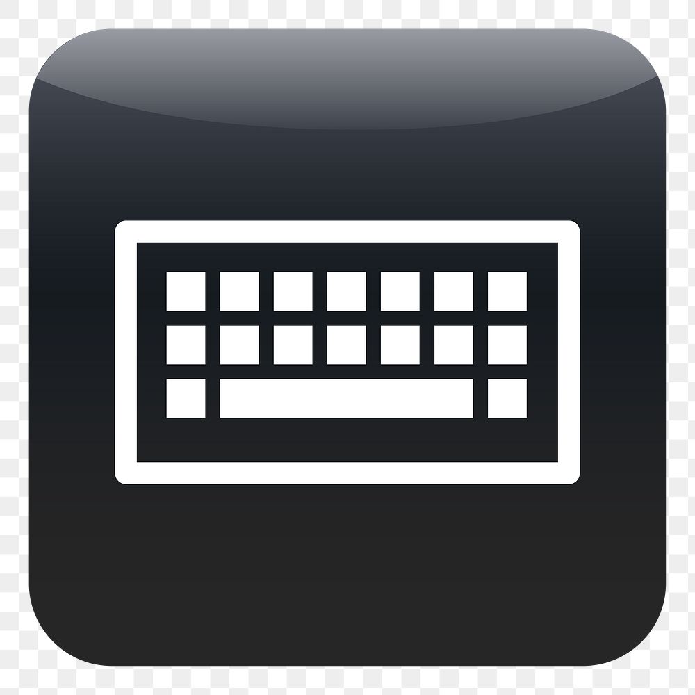 PNG Keyboard icon sticker, transparent background