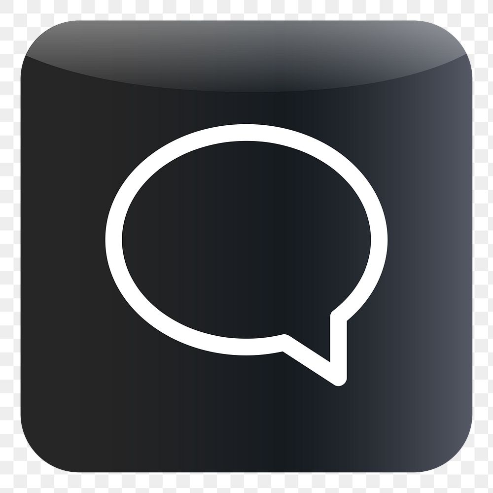 PNG Speech bubble icon sticker, transparent background