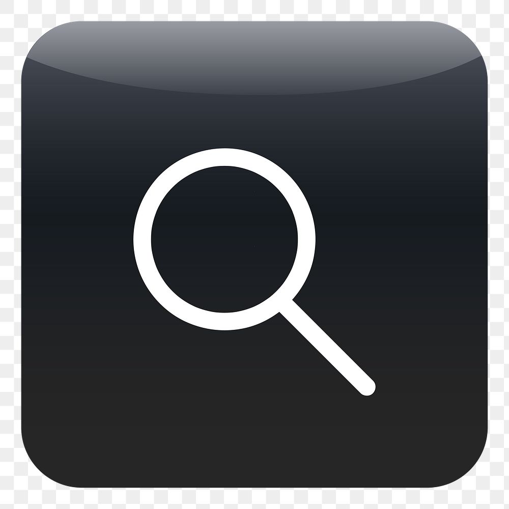 PNG Searching magnifying glass icon sticker, transparent background