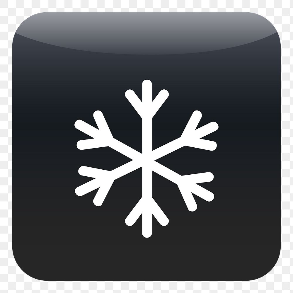 PNG Snowflake icon sticker, transparent background