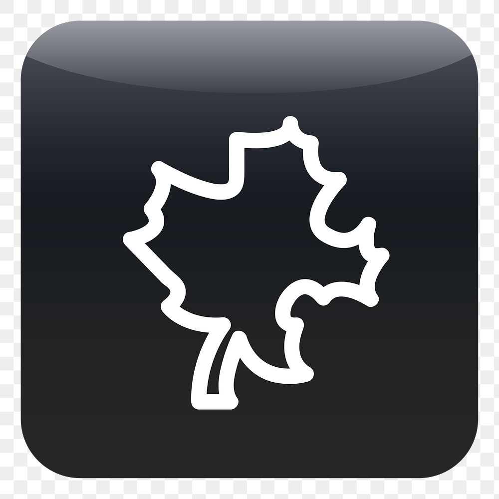 PNG Autumn leaf icon sticker, transparent background