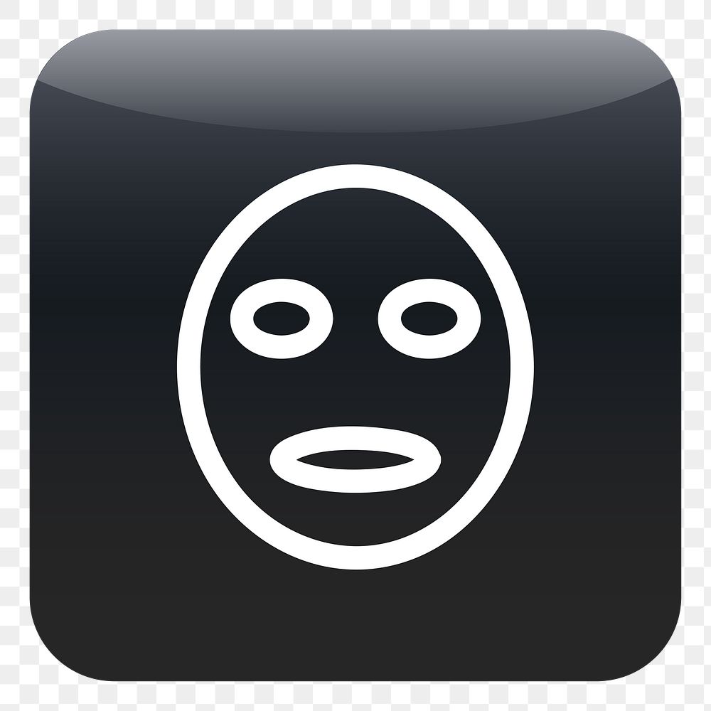 PNG Facial mask icon sticker, transparent background