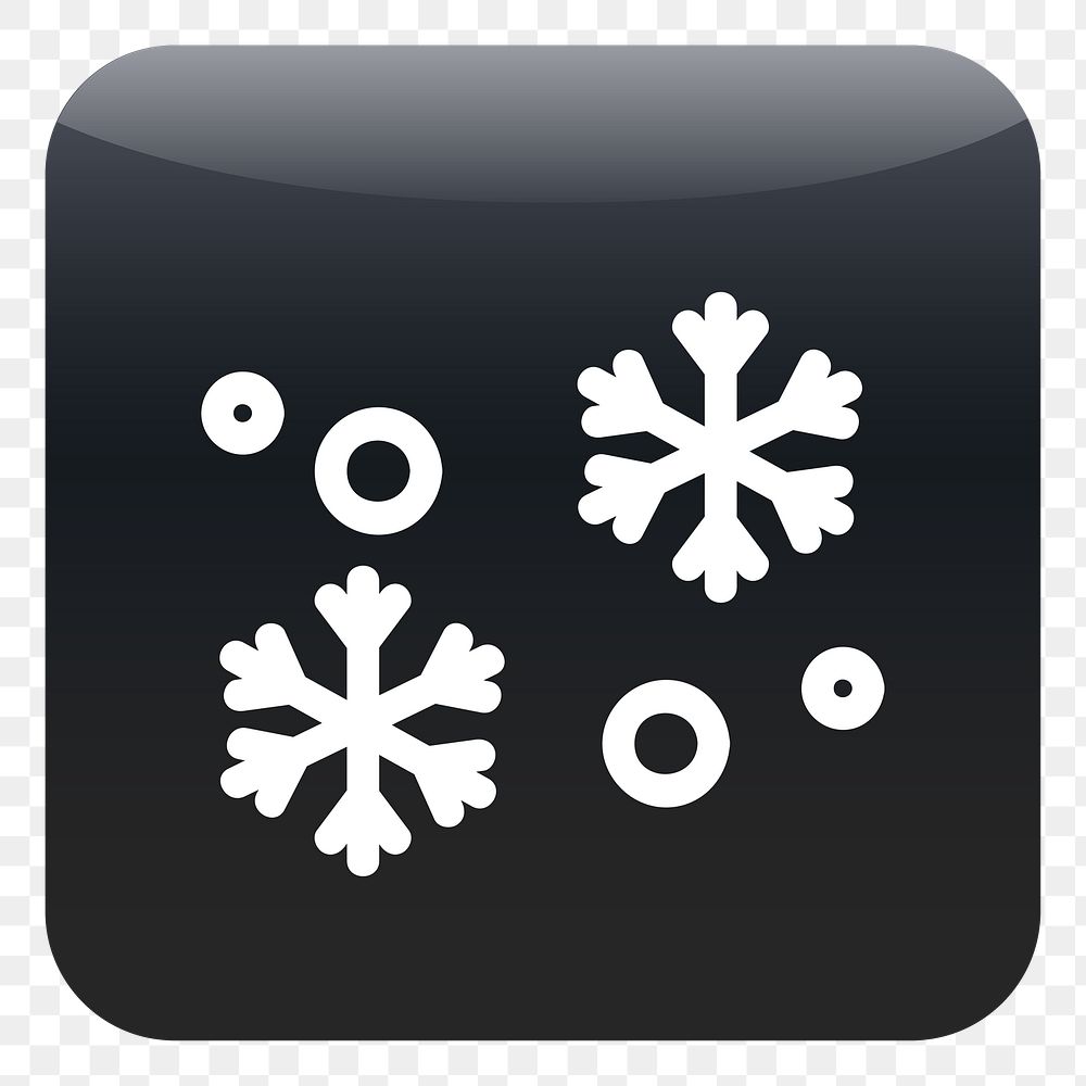 PNG Snowflake icon sticker, transparent background
