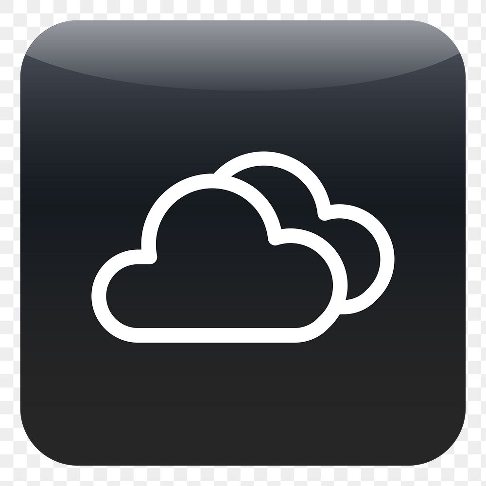 PNG Cloud icon sticker, transparent background