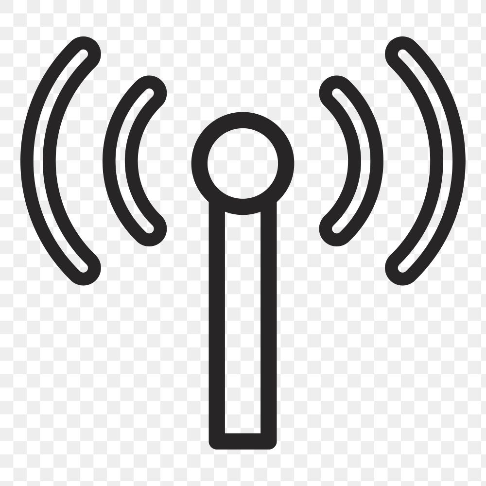 Wireless connection   png icon, transparent background