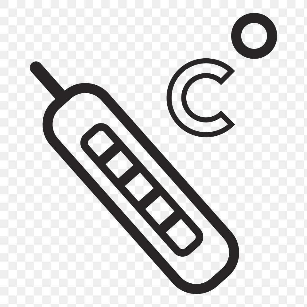 Thermometer medical instrument   png icon, transparent background