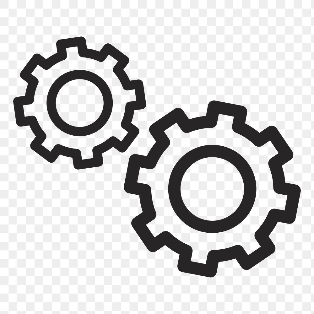 Gear    png icon, transparent background