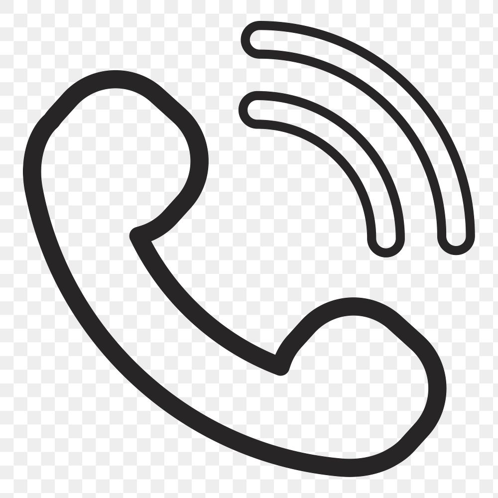 Calling phone   png icon, transparent background