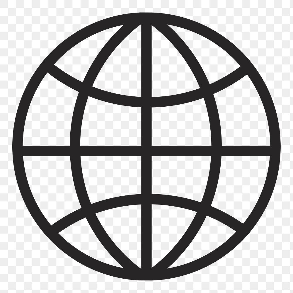 Global network   png icon, transparent background
