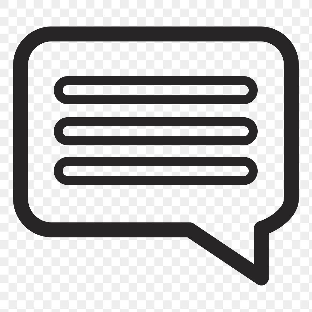 Speech bubble   png icon, transparent background