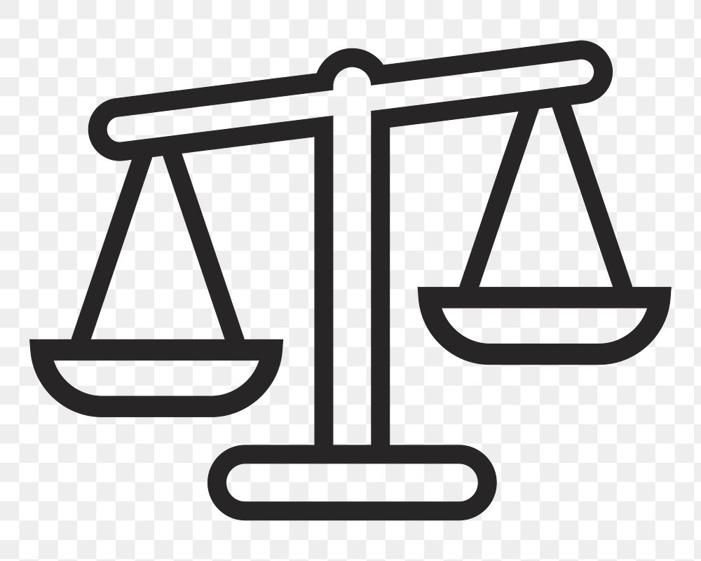 Justice scale   png icon, transparent background