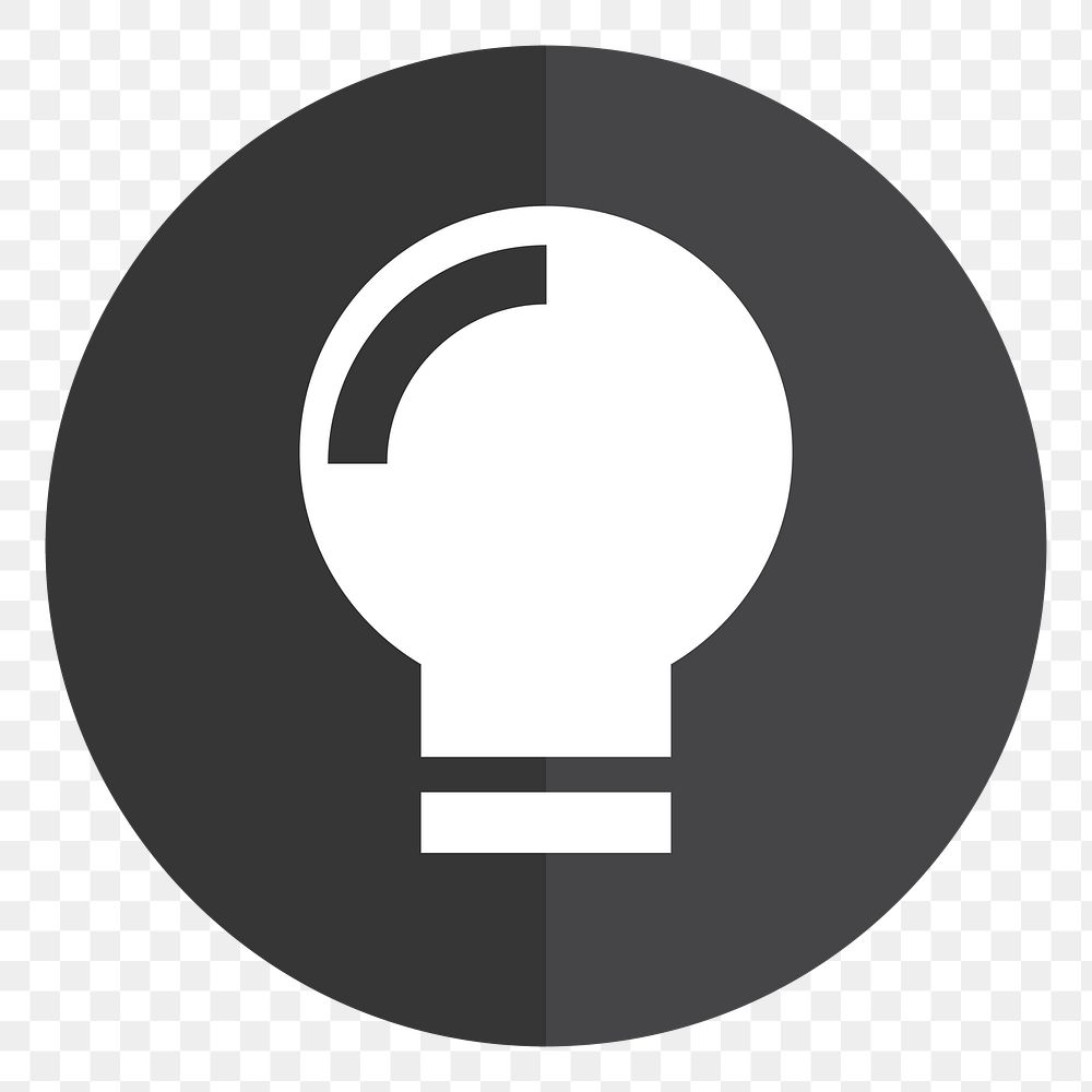 PNG Light bulb icon sticker, transparent background
