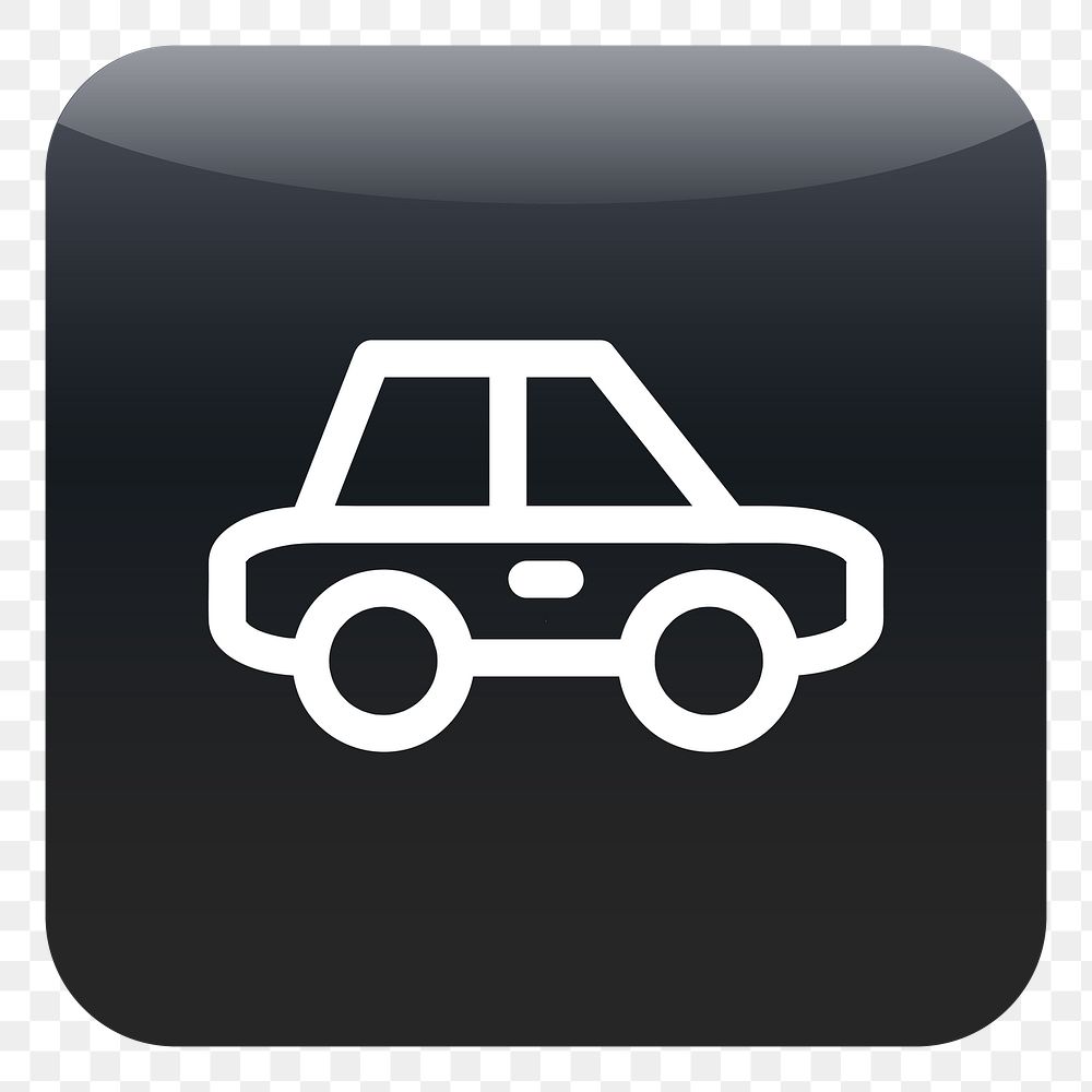 PNG Car icon sticker, transparent background