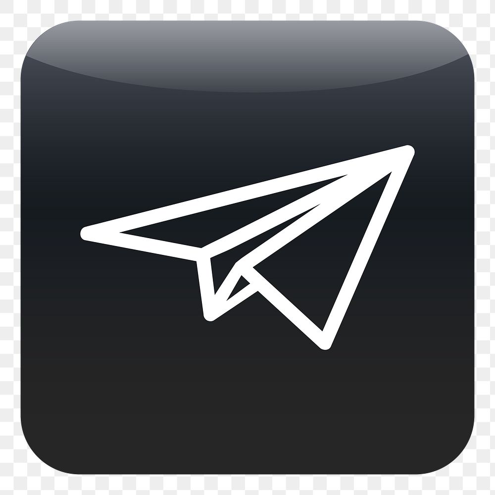 PNG Paper plane icon sticker, transparent background