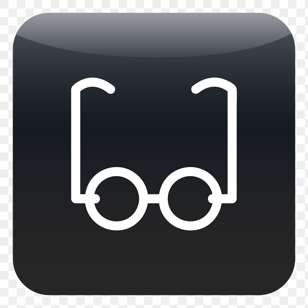 PNG Eyeglasses icon sticker, transparent background