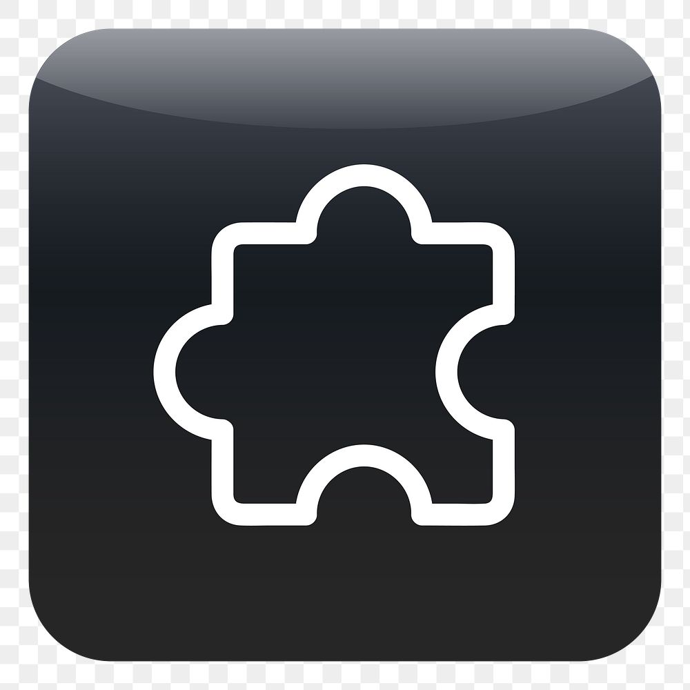 PNG Jigsaw icon sticker, transparent background