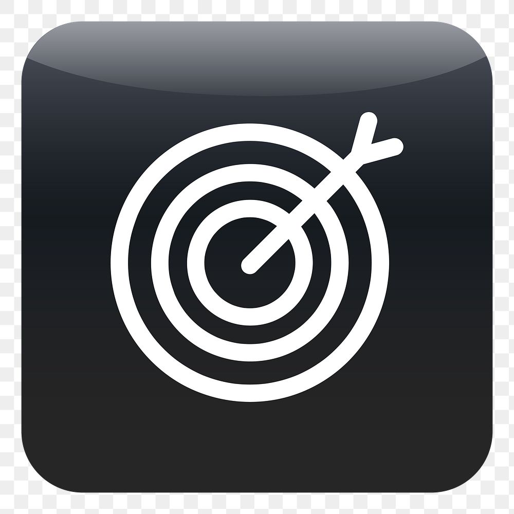 PNG Dartboard icon sticker, transparent background
