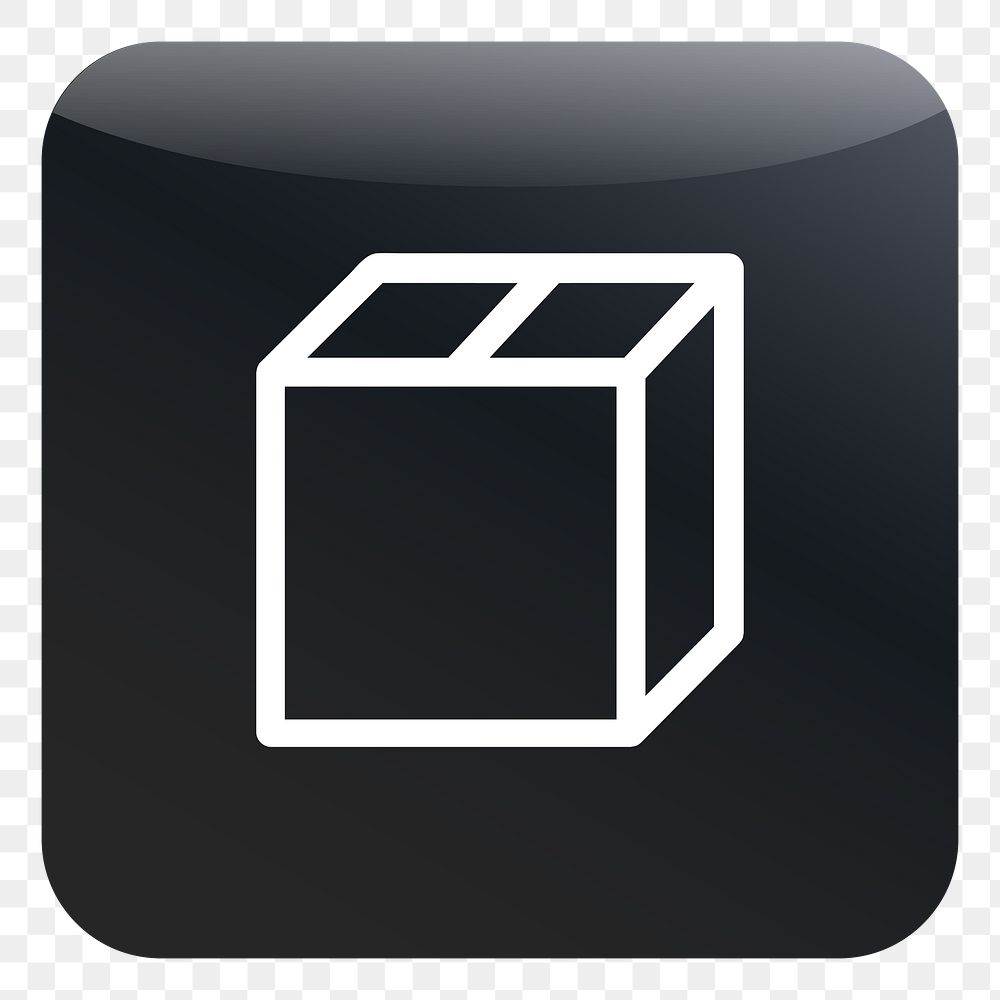 PNG Box icon sticker, transparent background
