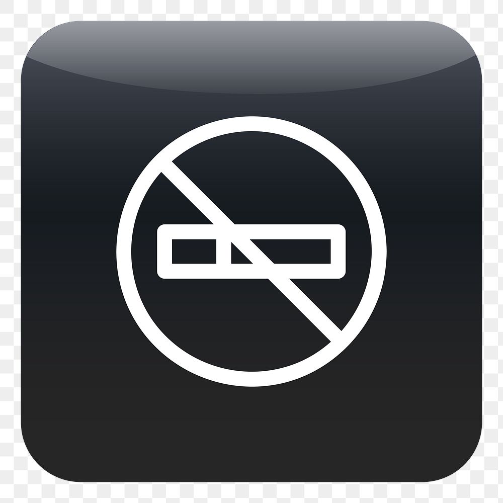 PNG Do not smoke sign sticker, transparent background