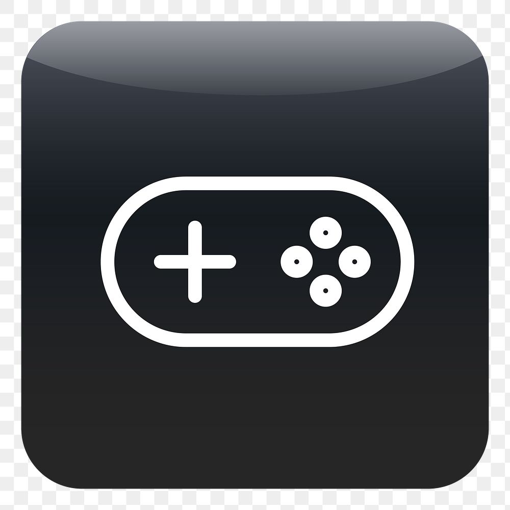 PNG Video game console icon sticker, transparent background