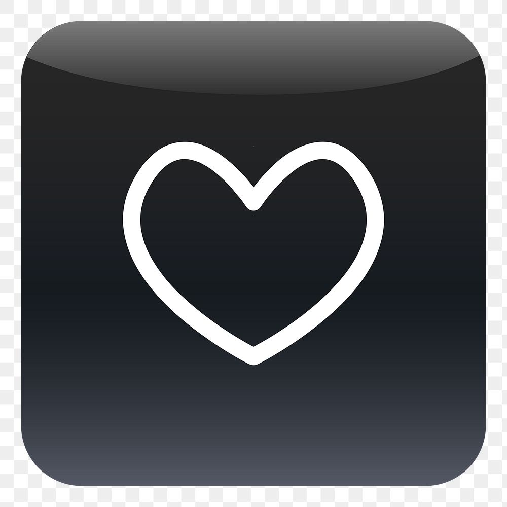 PNG Heart icon sticker, transparent background
