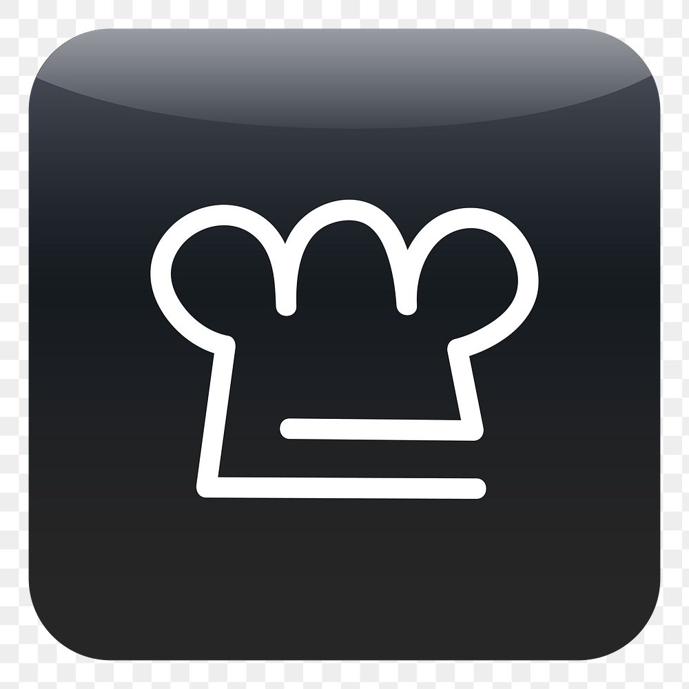 PNG Chef hat icon sticker, transparent background